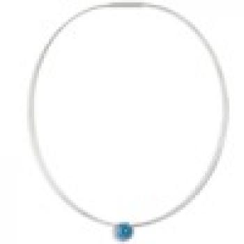 Preview: TeNo Halsreif Joy Edelstahl mit Sky Blue Zirkonia  595797