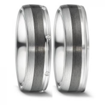 Trauringe Carbon von Weidner 62633 + 72633