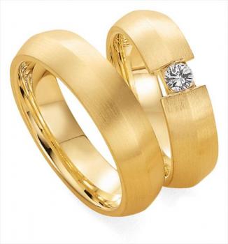Trauringe Gelbgold von Gettmann 6081.60 + 6081.60