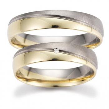 Trauringe Weiss-Gelbgold von Gettmann 8343.45 + 8343.45