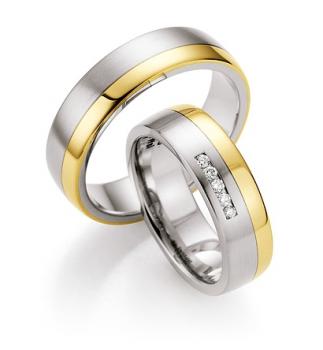 Partnerringe Edelstahl Gold/Keramik von Ruesch 88/05010-060