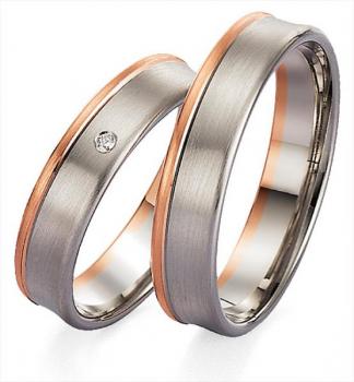 Trauringe Weiss-Rotgold von Gettmann 4117.50 + 4117.50