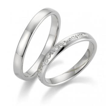 Trauringe Weissgold von Gerstner 4/28508/3 + 28508/3