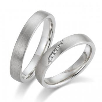 Trauringe Weissgold von Gerstner 4/28510/4 + 28510/4