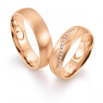 Trauringe Rosegold von Gerstner 4/28590/6 + 28590/6