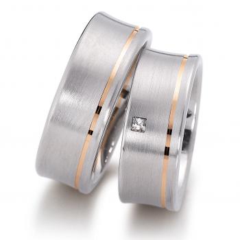 Preview: Trauringe Weiss-Rotgold von Gerstner 4/20506/8 + 20506/8