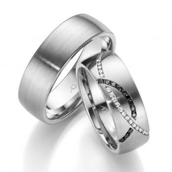 Trauringe Weissgold von Gerstner 4/28540/7 + 28540/7