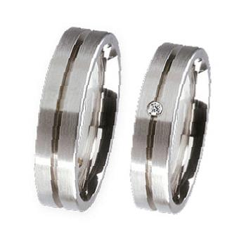 Partnerringe Edelstahl von Ernstes Design R144.5 +R143.5