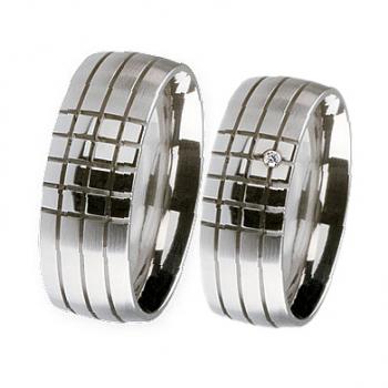 Partnerringe Edelstahl von Ernstes Design R145.8 +R146.8
