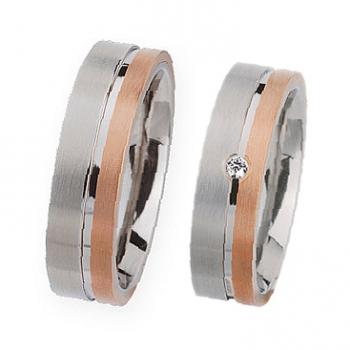 Partnerringe Edelstahl Gold/Keramik von Ernstes Design R168 + R167