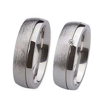 Partnerringe Edelstahl von Ernstes Design R234.7 +R233.7