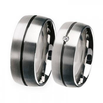 Partnerringe Edelstahl von Ernstes Design R67.8 +R66.8