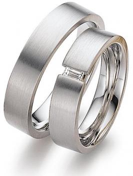 Trauringe Weissgold von Gerstner 4/26781/6 + 26780/6