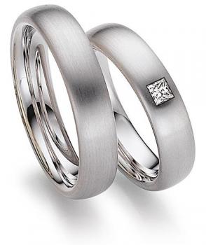 Trauringe Weissgold von Gerstner 4/27247/5 + 27247/5