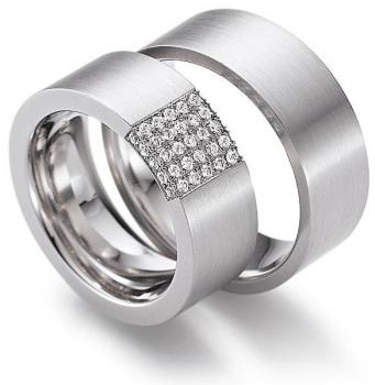 Trauringe Weissgold von Gerstner 4/27427/8 + 27427/8