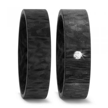 Trauringe Carbon von Titan Factory 51024/002/003/N000