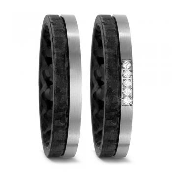 Trauringe Carbon von Titan Factory 52519/001/005/N200