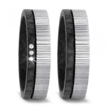Trauringe Carbon von Titan Factory 52540/002/003/TN00