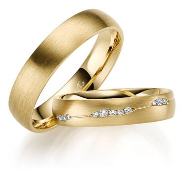 August Gerstner Trauringe Gelbgold 4/31282/4.5 + 31282/5