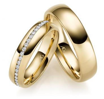 August Gerstner Trauringe Gelbgold 4/31285/5 + 31285/5.5