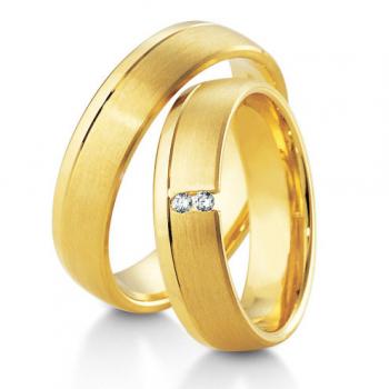 Trauringe Gelbgold von Breuning DR 041050 / HR 041060