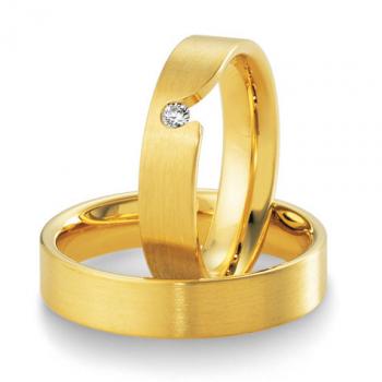 Trauringe Gelbgold von Breuning DR 041070 / HR 041080
