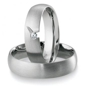 Trauringe Weissgold von Breuning DR 041210 / HR 041220