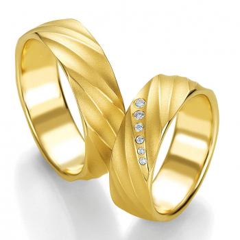 Trauringe Gelbgold von Breuning DR 052450 / HR 052460