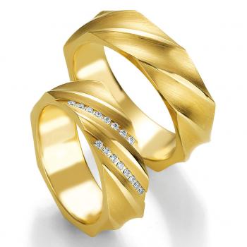 Trauringe Gelbgold von Breuning DR 052470 / HR 052480