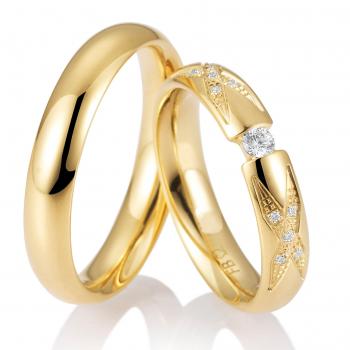 Trauringe Gelbgold von Breuning DR 058730 / HR 058740