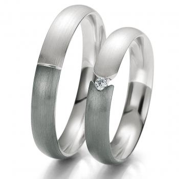 Trauringe Weissgold von Breuning DR 061090 / HR 061100