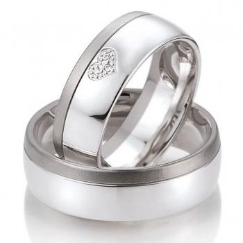 Trauringe Weissgold von Breuning DR 061210 / HR 061220