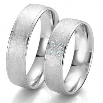 Trauringe Weissgold von Breuning DR 062270 / HR 062280
