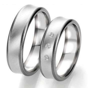 Trauringe Weissgold von Breuning DR 063150 / HR 063160