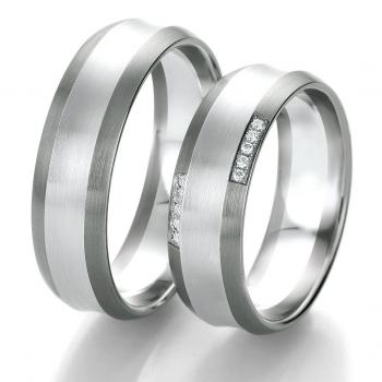 Trauringe Weissgold von Breuning DR 063170 / HR 063180