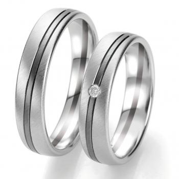 Trauringe Weissgold von Breuning DR 063210 / HR 063220