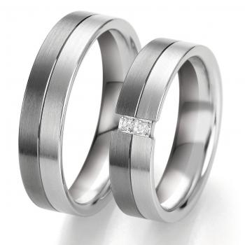 Trauringe Weissgold von Breuning DR 063230 / HR 063240