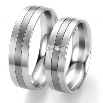 Trauringe Weissgold von Breuning DR 063290 / HR 063300