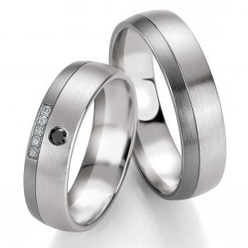 Trauringe Weissgold von Breuning DR 064170 / HR 064180