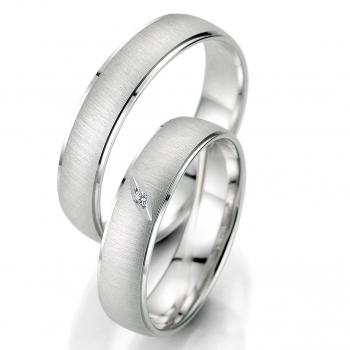 Trauringe Weissgold von Breuning DR 070250 / HR 070260