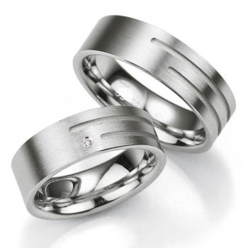 Partnerringe Silber von Breuning DR 080030 / HR 080040