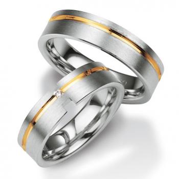 Partnerringe Silber von Breuning DR 080090 / HR 080100