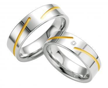 Partnerringe Silber von Breuning DR 080350 / HR 080360