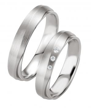Partnerringe Silber von Breuning DR 080790 / HR 080800