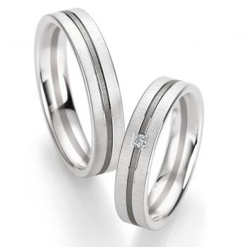 Trauringe Palladium von Breuning DR 082030 / HR 082040