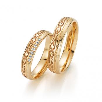Fischer Trauringe Rosegold 38 07688/045 + 6 07688/045