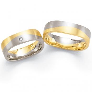 Trauringe Weiss-Gelbgold von Fischer 05 02440/060