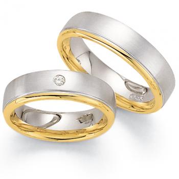 Trauringe Weiss-Gelbgold von Fischer 05 02496/060