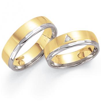 Trauringe Weiss-Gelbgold von Fischer 05 02539/060