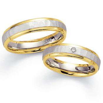Trauringe Weiss-Gelbgold von Fischer 05 02559/050
